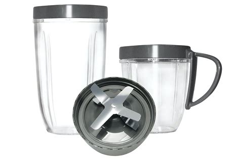 7 Pieces nutribullet Blender Cups & Blade Replacement Set 32oz Huge Cup with 1 Flip-Top to-Go Lid and 1 Lid Ring & Premium Extractor Blade with Compatible with NutriBullet 600w900w Blender. . Nutribullet cup replacement